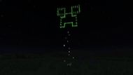 Firework rocket with a Creeper-head firework star (Image via Minecraft)